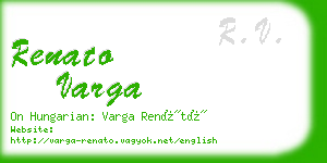 renato varga business card